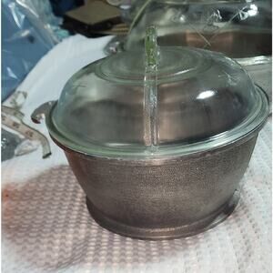 VINTAGE GUARDIAN SERVICE EUC 51X ALUMINUM COOKER POT WITH GLASS LID
